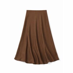 midi satin skirt